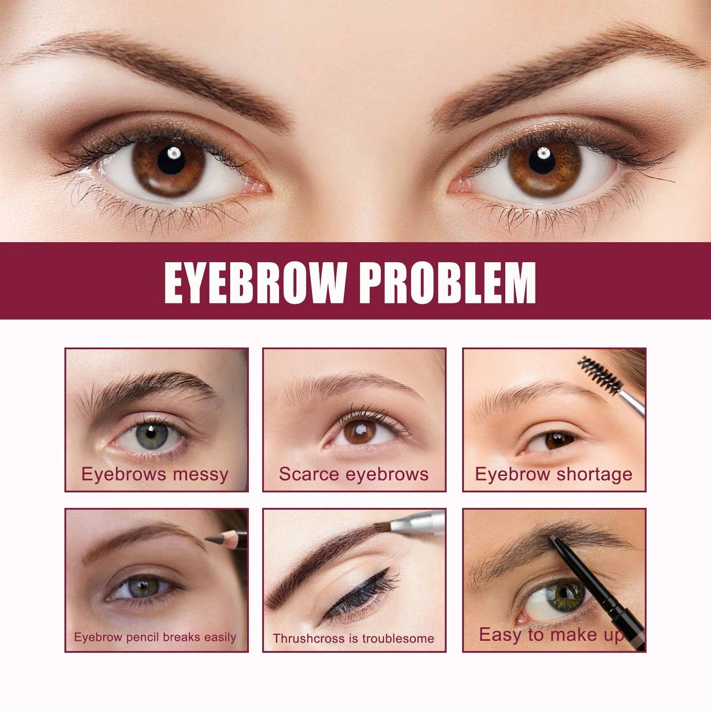 EELHOE Multi-functional Eyebrow Brush Set For Filling