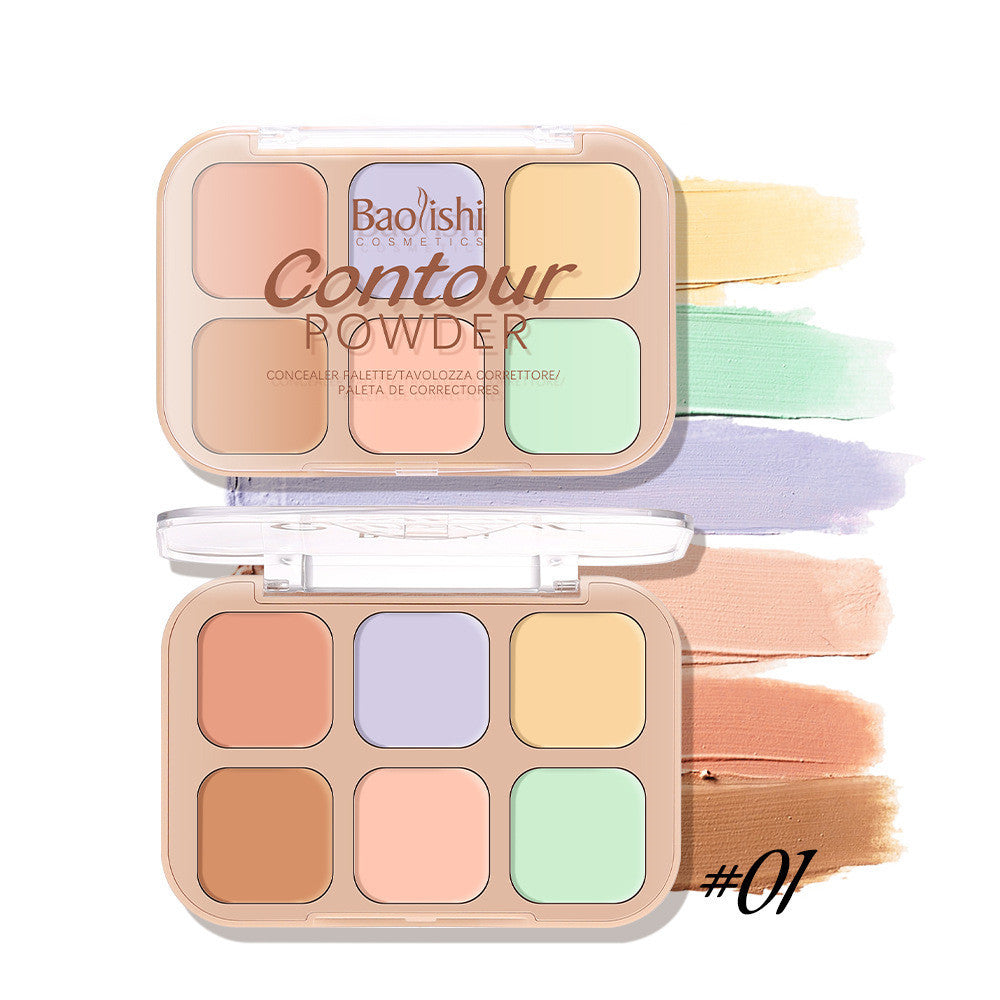 Concealer Plate 6-color Makeup Six-color Moisturizing Waterproof