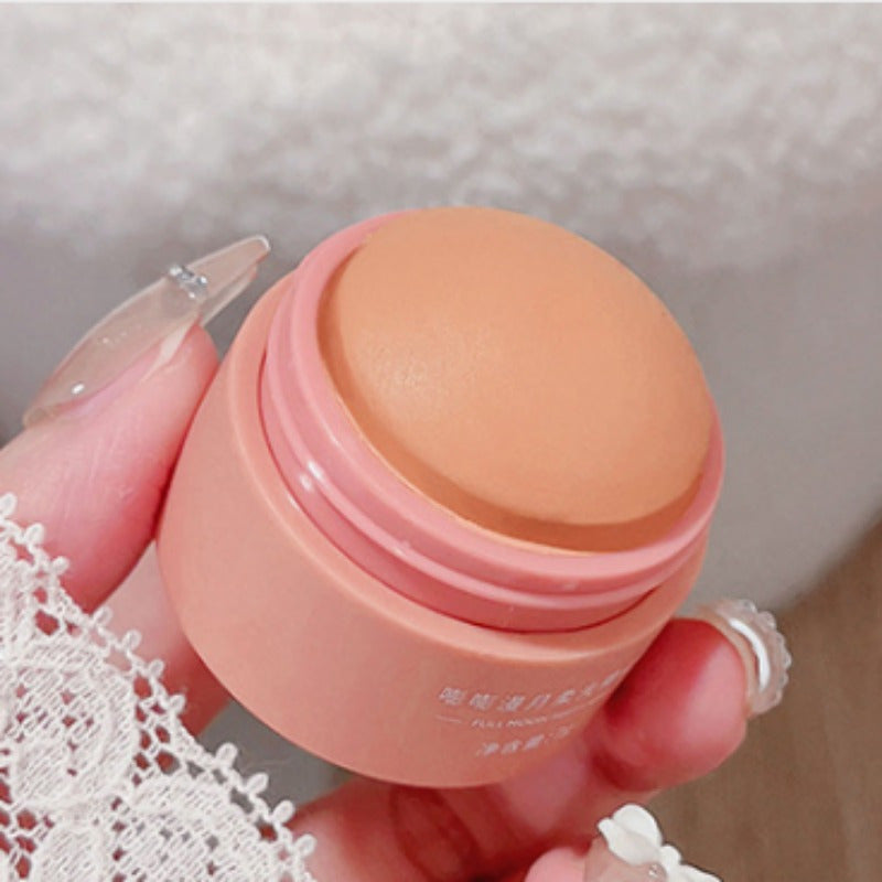 Round Blush Cream For Women's Single-color Nude Makeup