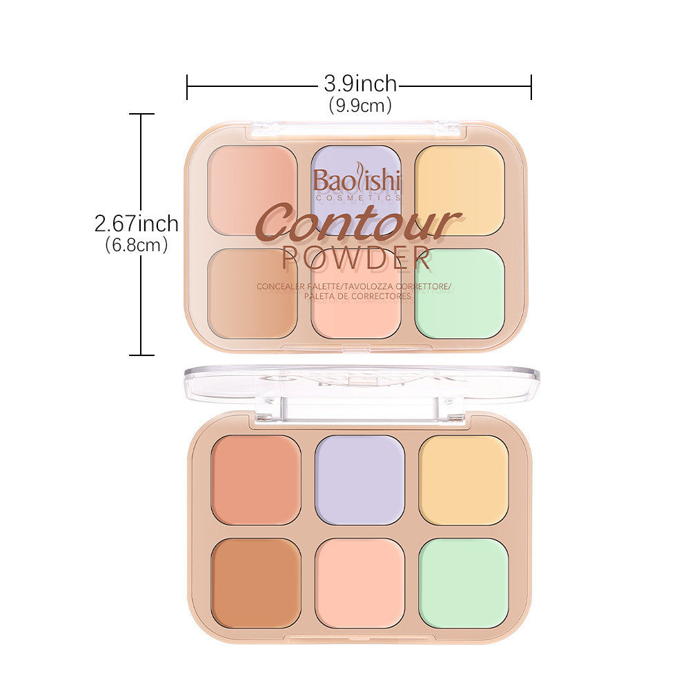 Concealer Plate 6-color Makeup Six-color Moisturizing Waterproof