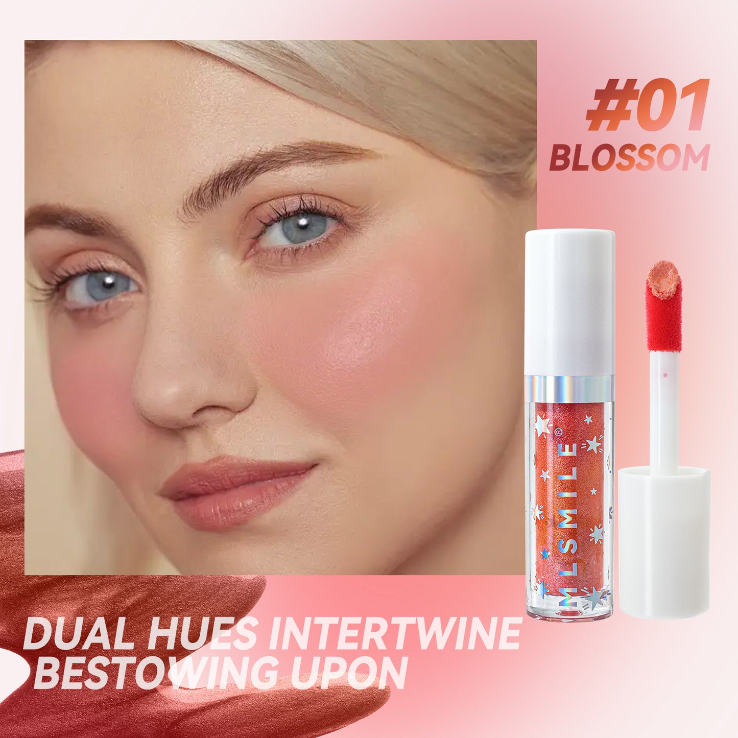 Marble Liquid Blush Brightening Color Rendering Facial Rouge Makeup