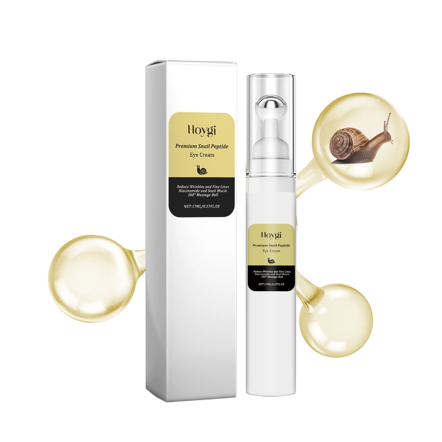 Hoygi Snail Peptide Eye Cream Firms And Fades Puffiness