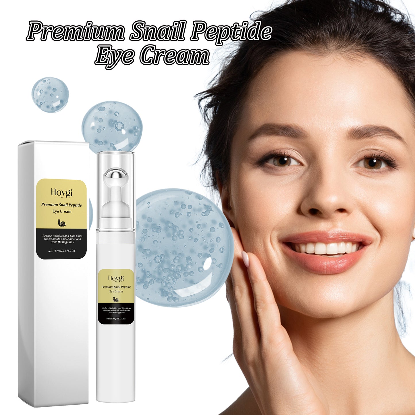 Hoygi Snail Peptide Eye Cream Firms And Fades Puffiness