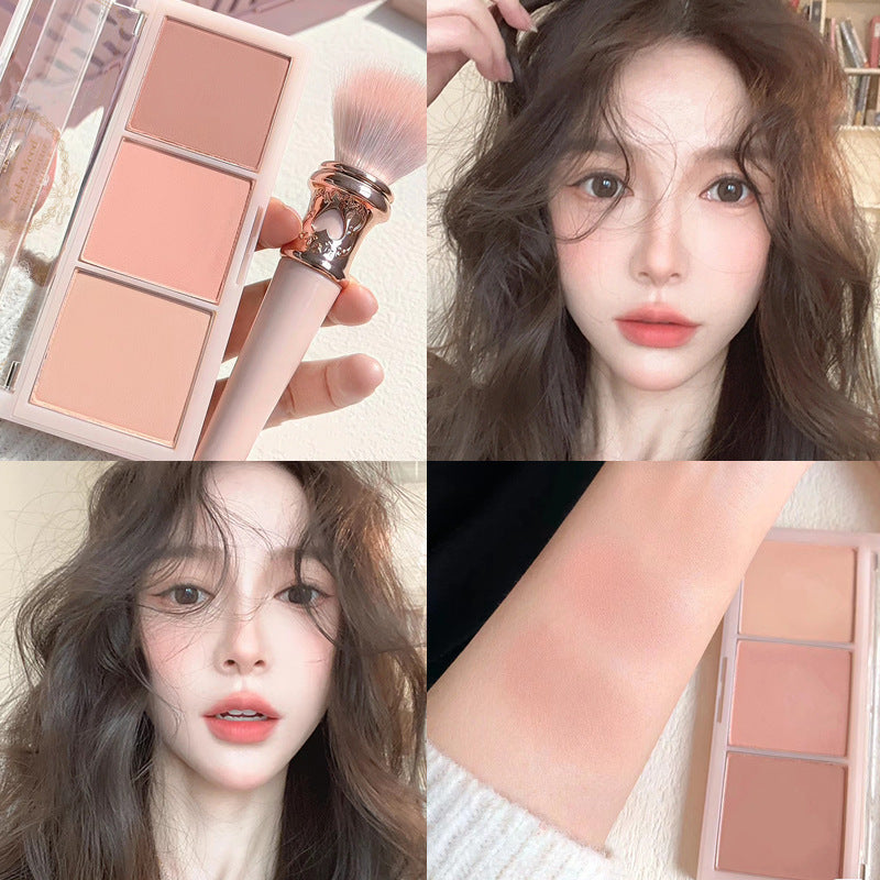 Afternoon Blusher Plate Natural Matte Long-lasting Rouge Student Makeup