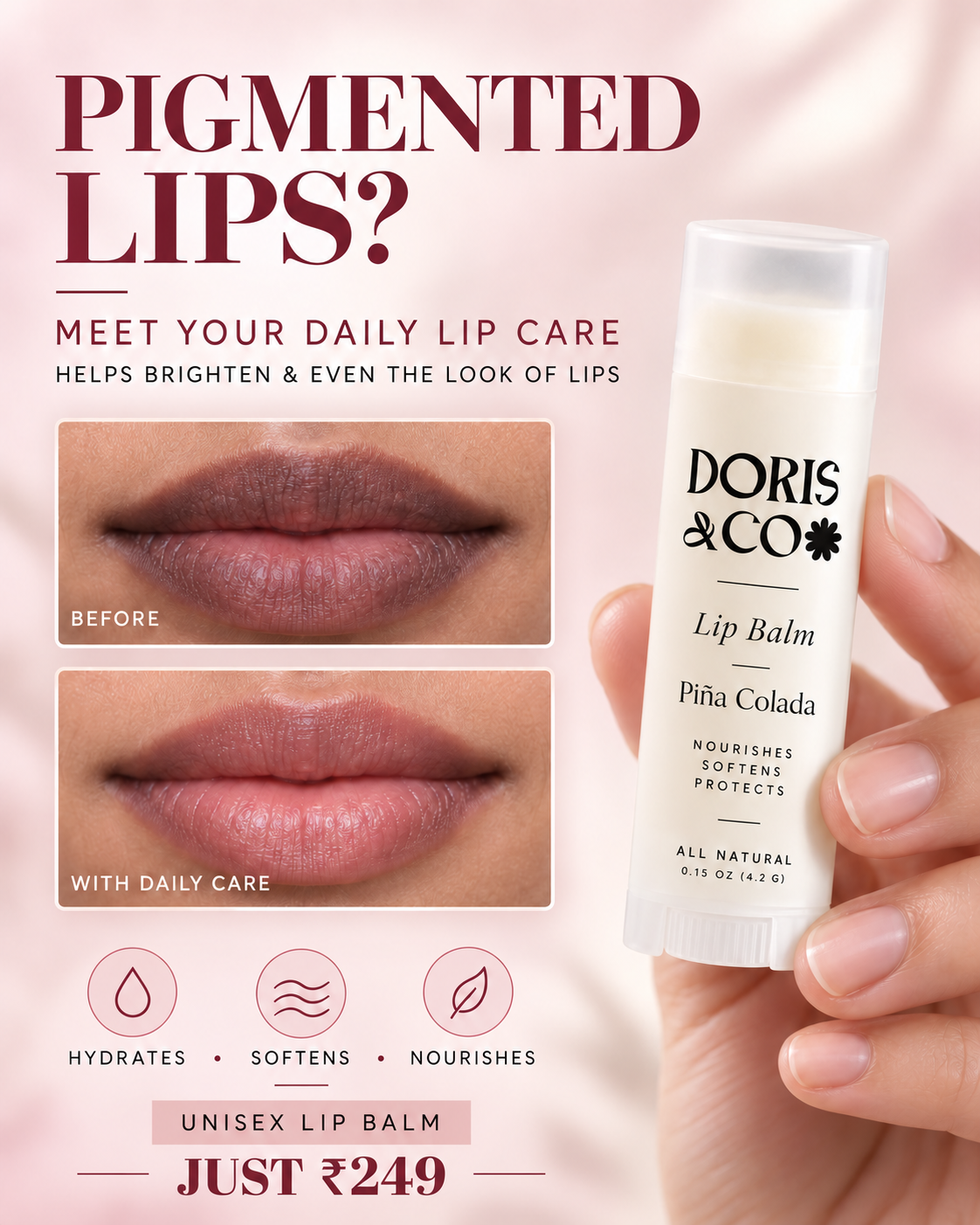 Doris & Co. Piña Colada Lip Balm