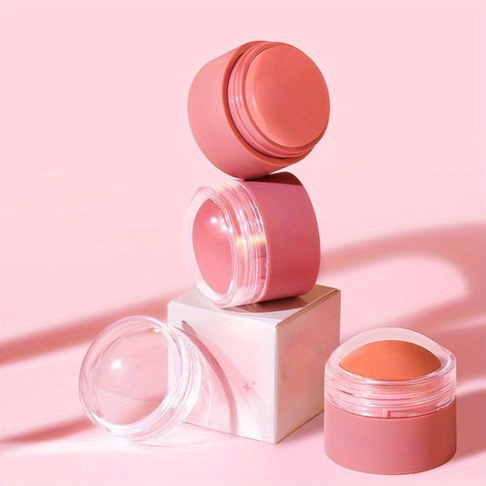 Round Blush Cream For Women's Single-color Nude Makeup