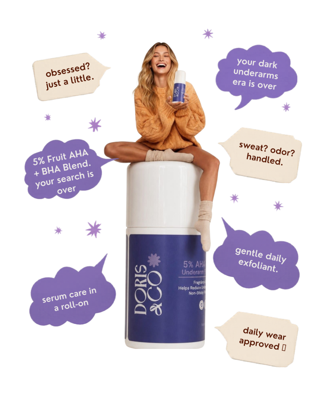 DORIS & CO. 5% AHA BHA Underarm Roll-On